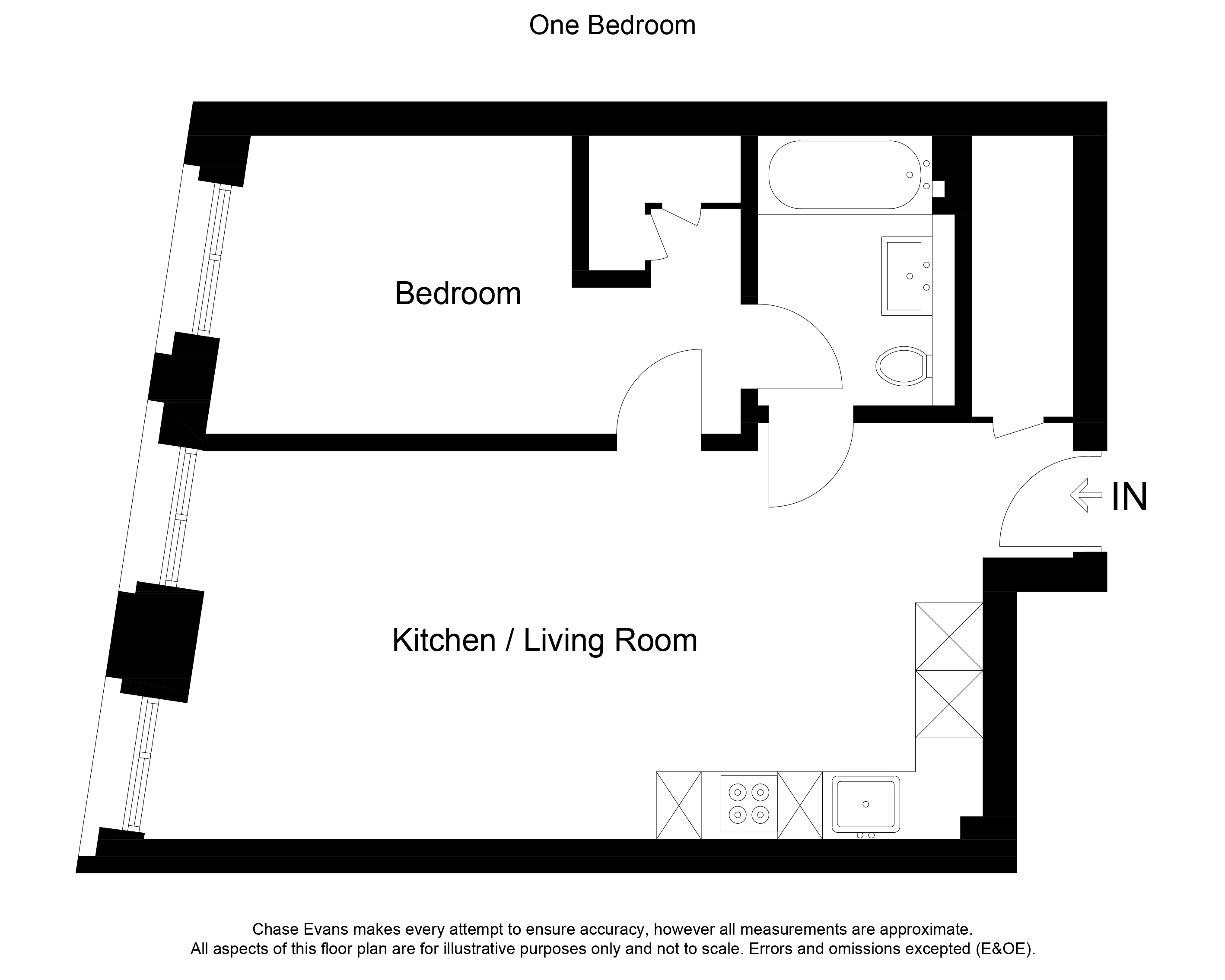 London Dock one bedroom apartment floor plan