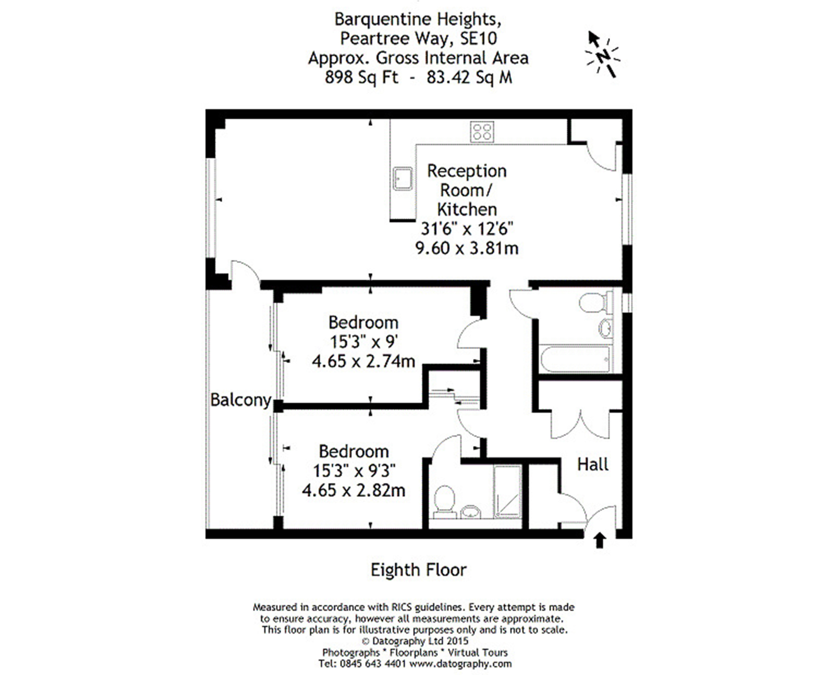 Greenwich Millennium Village floor plan two bedroom apartment